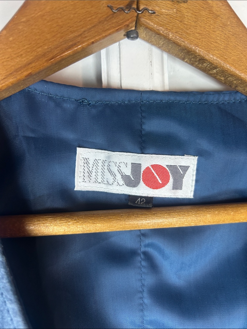Vintage Miss Joy Blue Suede Leather Button Front Vest - Picture 3 of 10